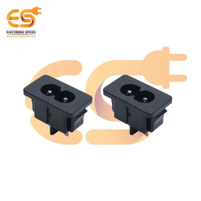 DB-8 2 Pin AC Plug Panel Mount Connector 2.5A 250V AC Socket Connector pack of 2 pcs